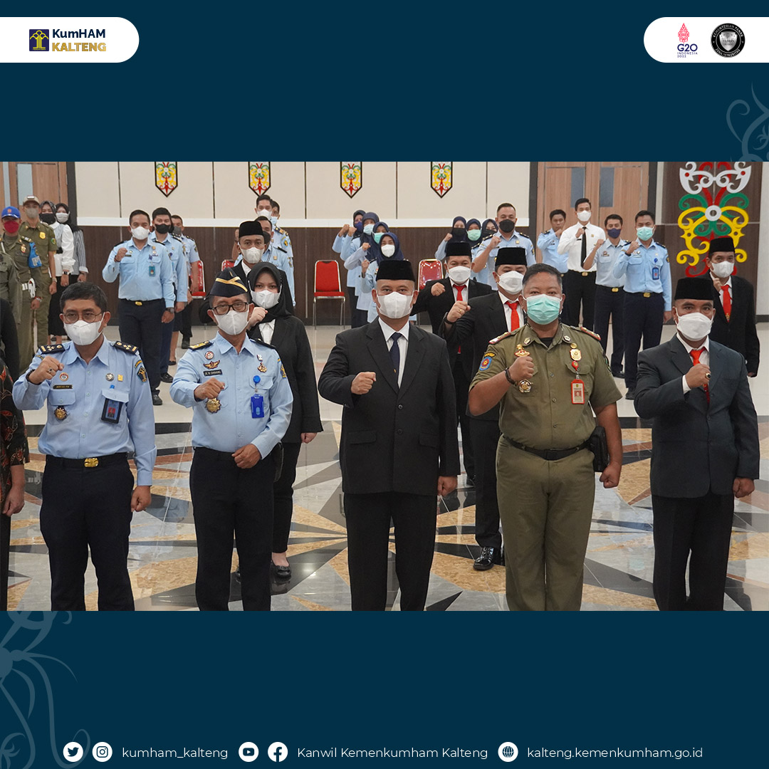 Kakanwil Kemenkumham Kalteng Lantik 7 PPNS dan 1 Notaris Pengganti Kota Palangka Raya