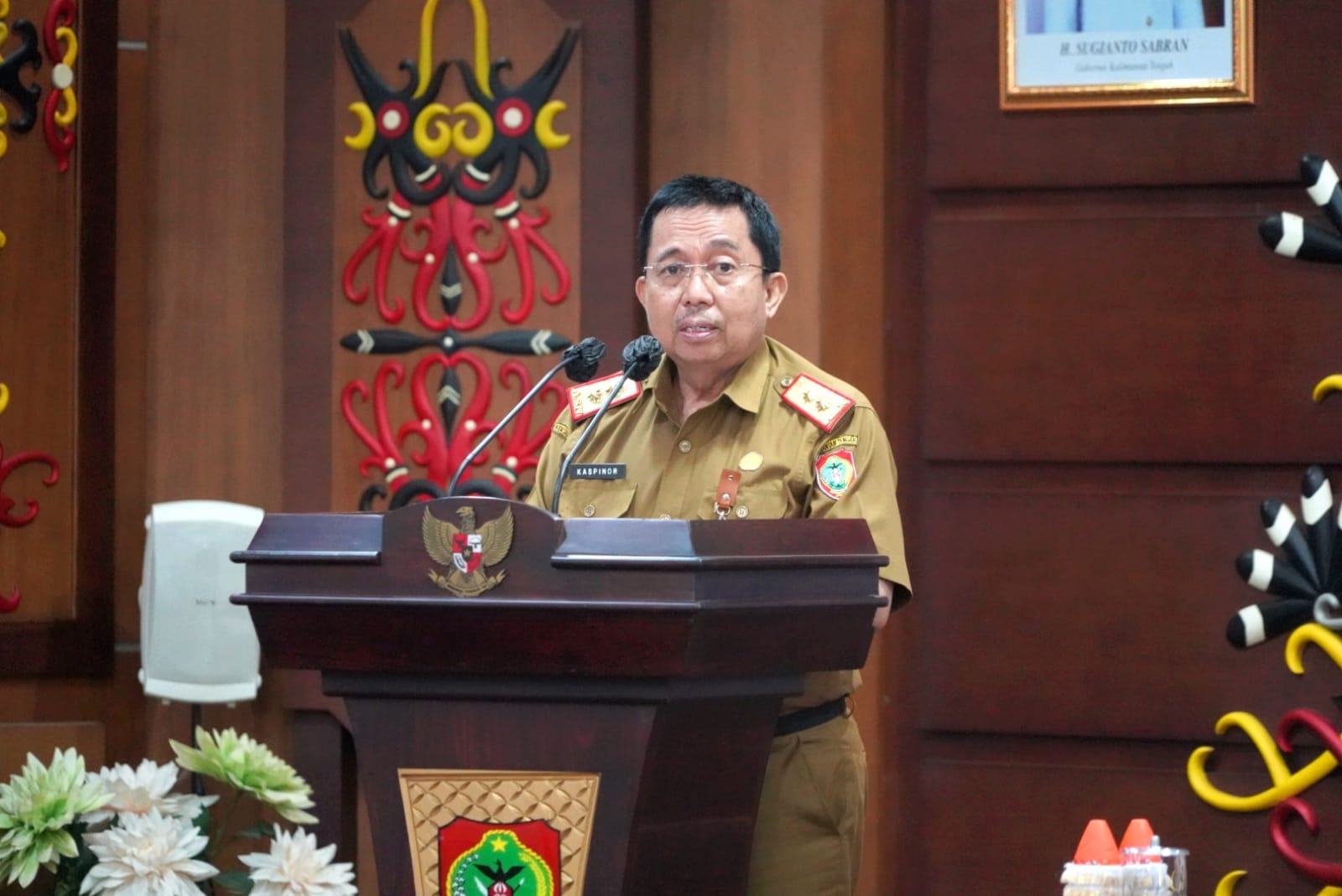 Asisten Pemerintahan dan Kesra Kaspinor Buka Rapat Evaluasi  Penyelenggaraan Ibadah Haji Provinsi Kalteng Tahun 2023