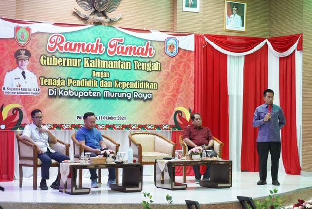 Gubernur Sugianto Sabran Gelar Ramah Tamah Bersama Tenaga Pendidik dan Kependidikan Murung Raya
