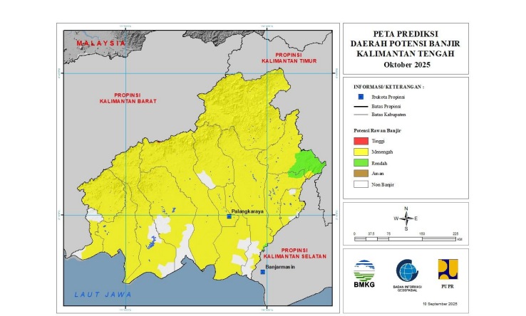 BPBD Kalteng Siagakan Langkah Mitigasi Hadapi Potensi Banjir Akhir Tahun