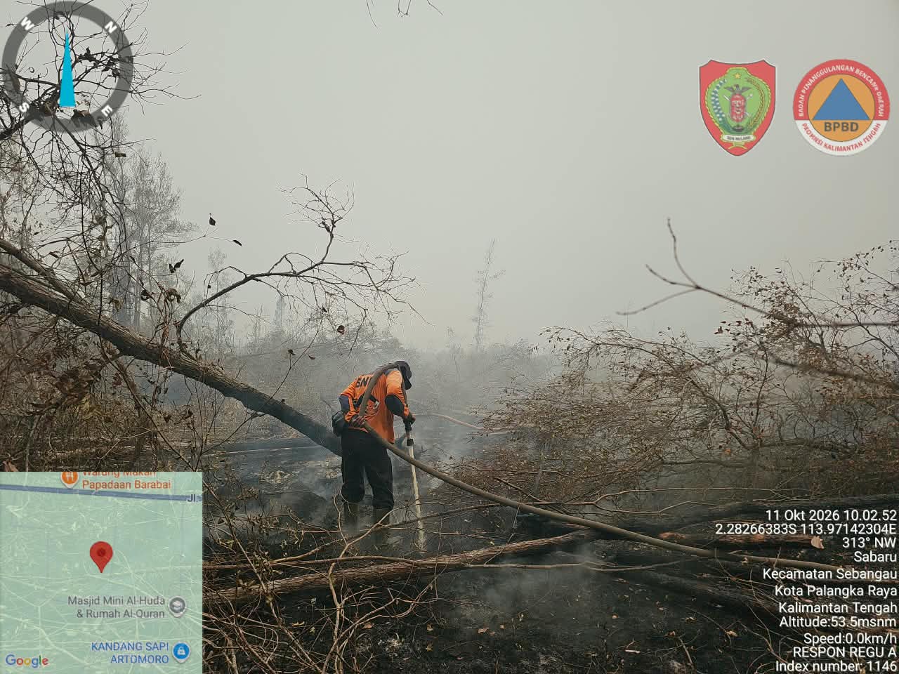 Kalteng Terdeteksi 3.908 Titik Panas, BPB-PK Kalteng Imbau Masyarakat Stop Bakar Lahan