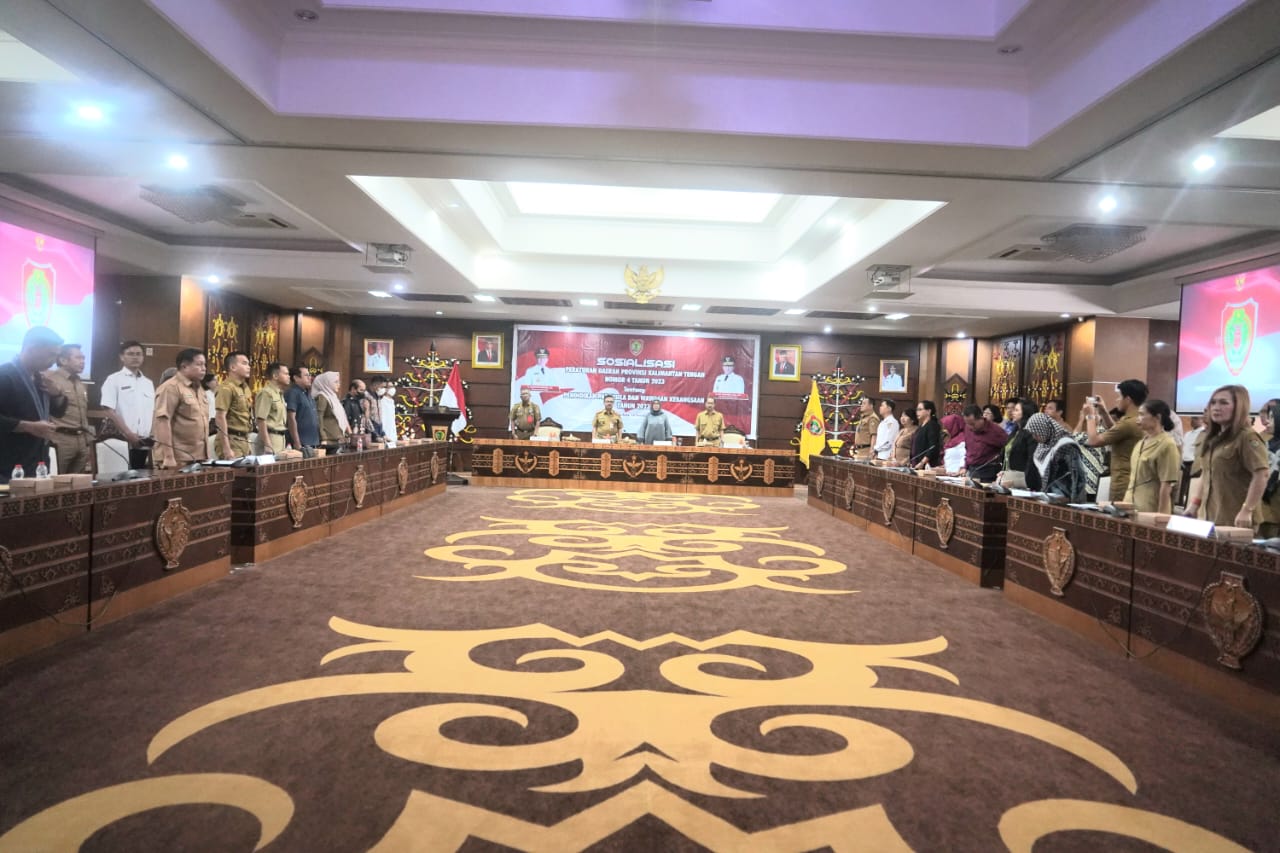 Plh. Asisten Pemkesra Herson B. Aden Buka Sosialisasi Peraturan Daerah Provinsi Kalteng Nomor 4 Tahun 2023