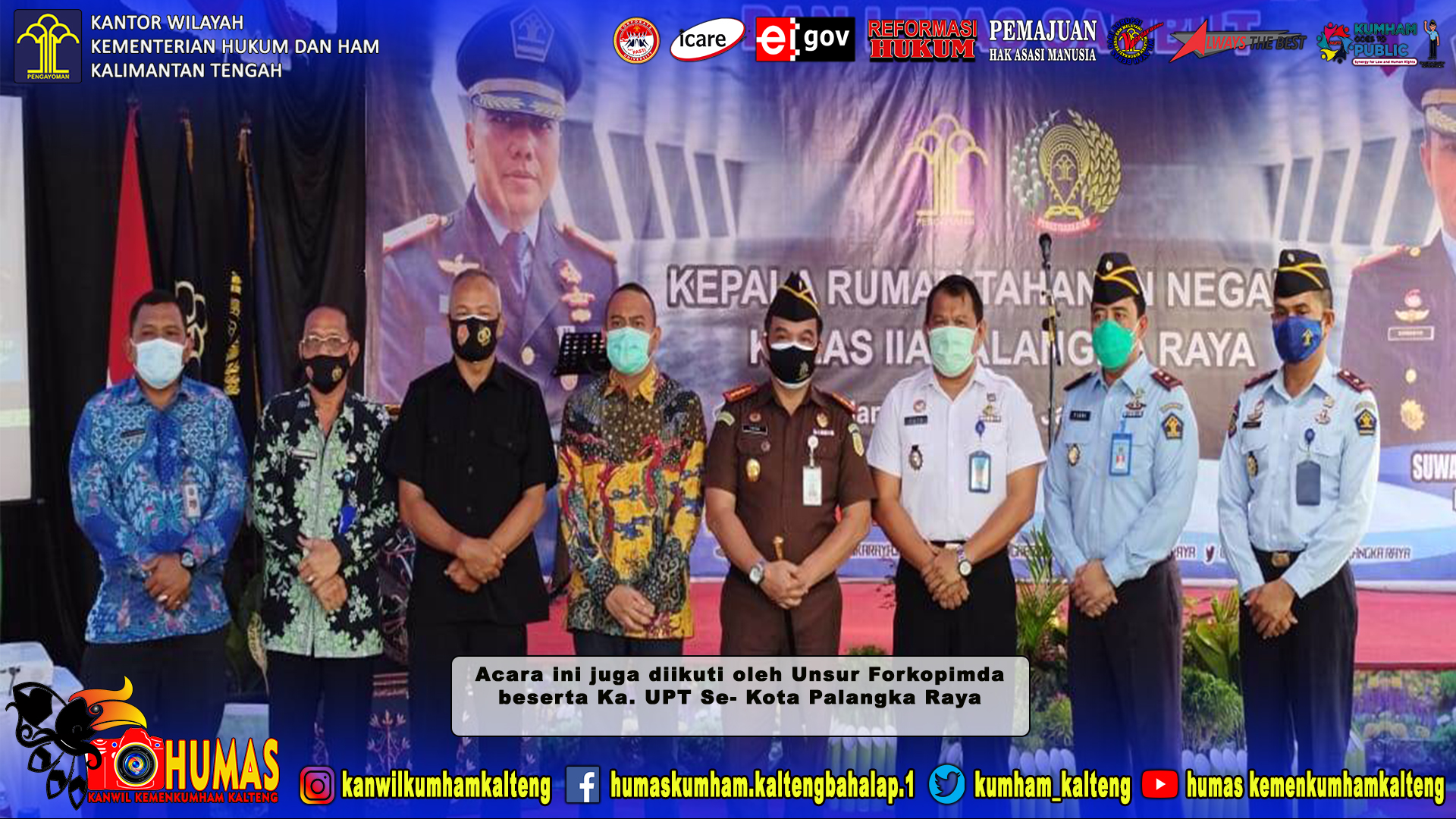 Kepala Lapas Palangka Raya Hadiri Sertijab dan Pisah Sambut Kepala Rutan Palangka Raya