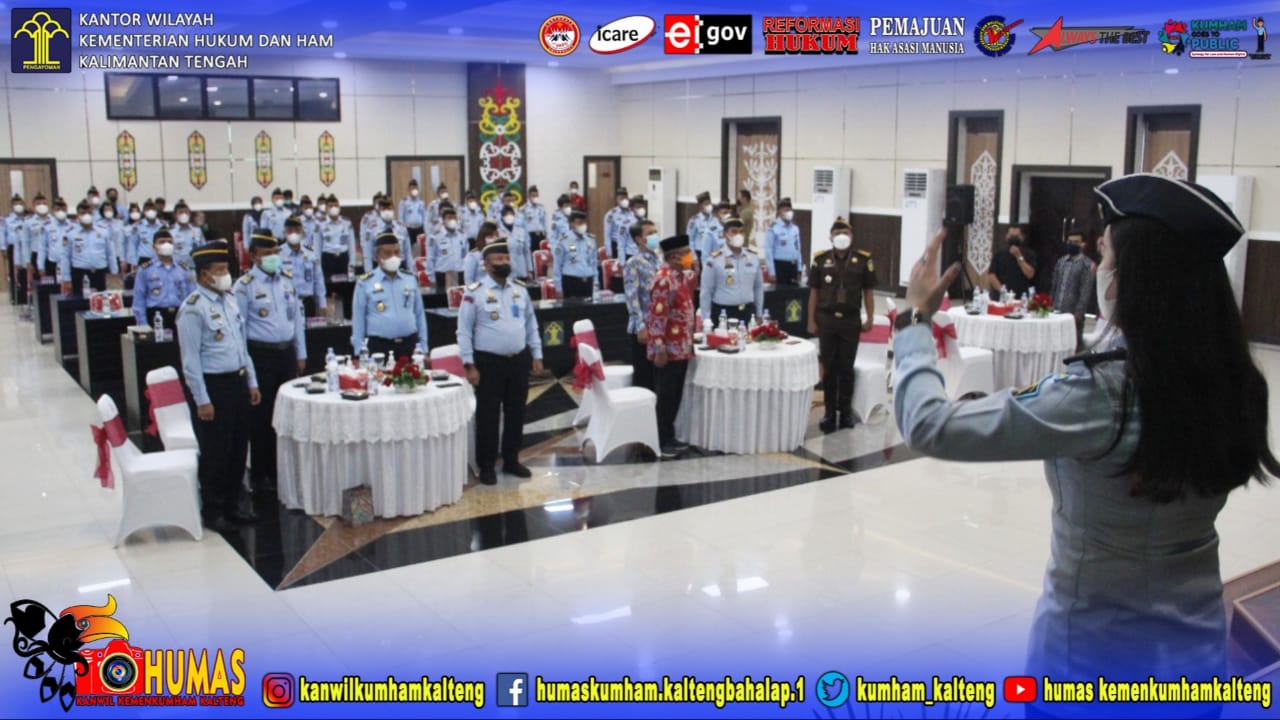 Kanwil Kemenkumham Kalteng Laksanakan Deklarasi Janji Kinerja dan Pencanangan Pembangunan Zona Integritas Menuju WBK/WBBM Tahun 2022 