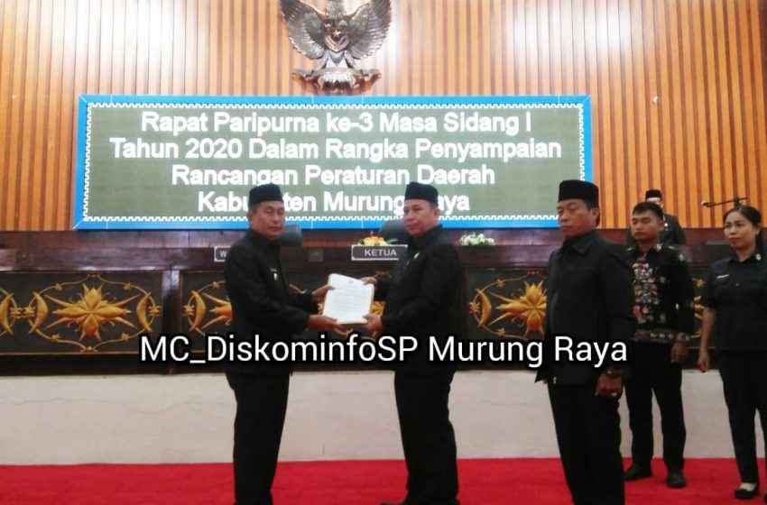 Pemda Murung Raya: Terima  Rancangan 5 Perda dari DPRD