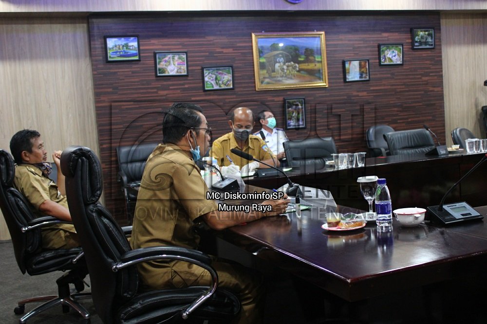 Video Conference Dengan Gubernur, Bupati Mura Laporkan Penanganan Covid-19 Di Mura