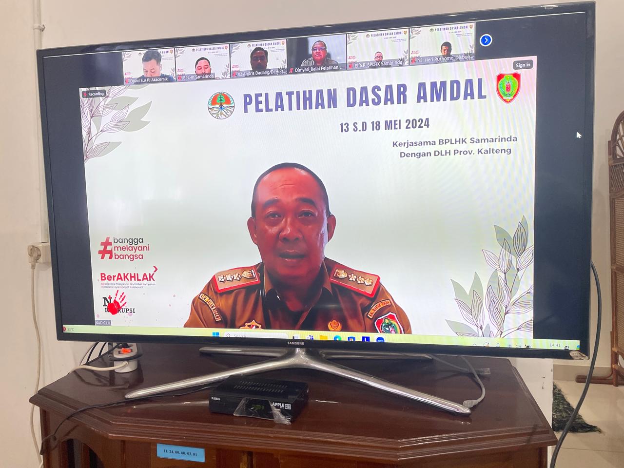 Dinas Lingkungan Hidup Prov. Kalteng Bersama BPLHK Samarinda Selenggarakan Diklat Amdal A