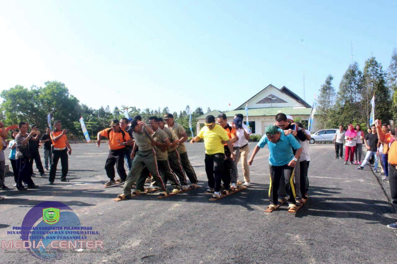 Lari Terompah Warnai Rangkaian Hari Jadi Pemkab Pulang Pisau