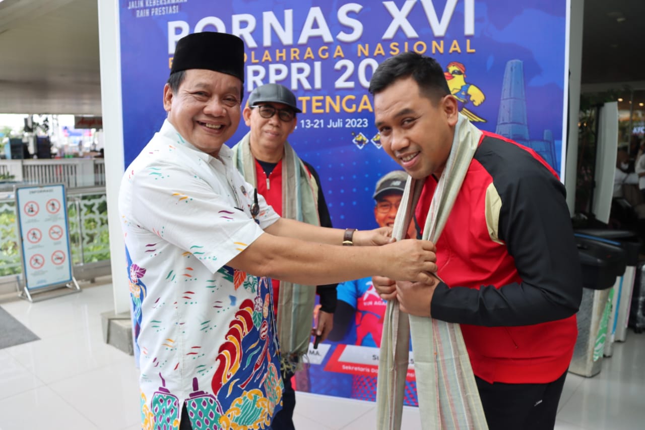 Tiba di Kota Semarang, Kontingen PORNAS KORPRI Kalteng Disambut Hangat Pemprov. Jawa Tengah 