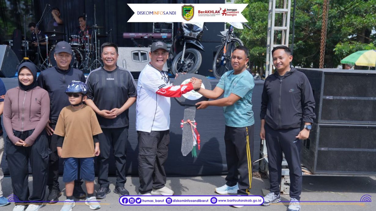 Gowes Bersama Semarak Hari Jadi ke-76 Barito Utara dan HUT Ke-80 Bhayangkara