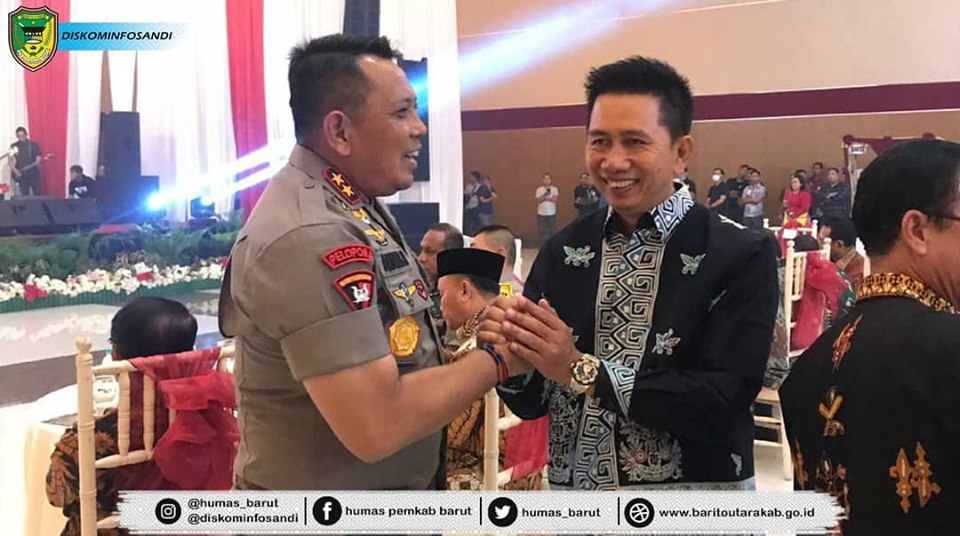 Bupati Barito Utara Hadiri Pisah Sambut Kapolda Kalteng