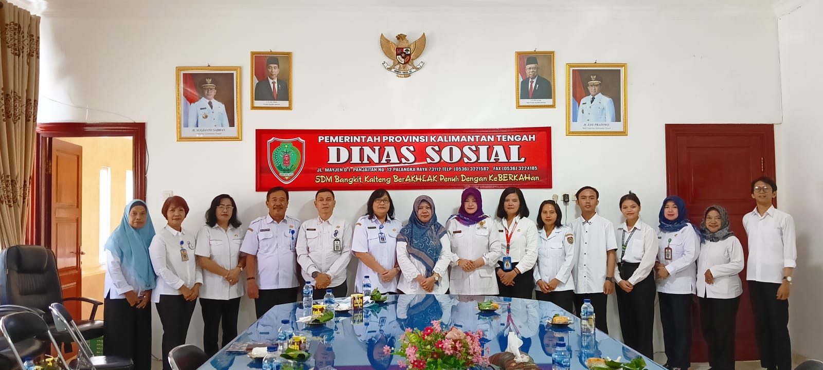 Visitasi Monitoring dan Evaluasi Keterbukaan Informasi oleh KI di Dinas Sosial Prov. Kalteng