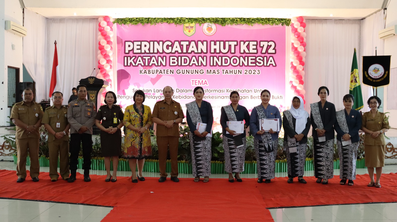 Ikatan Bidan Indonesia (IBI) Cabang Kabupaten Gumas Rayakan HUT Ke-72