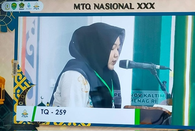 Kabar Membanggakan di Hari Kelima MTQ Nasional XXX, Kafilah Kalteng Golongan TQ. Remaja Puteri Masuk Final