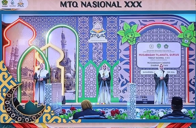 Kabar Membanggakan di Hari Kelima MTQ Nasional XXX, Kafilah Kalteng Golongan TQ. Remaja Puteri Masuk Final