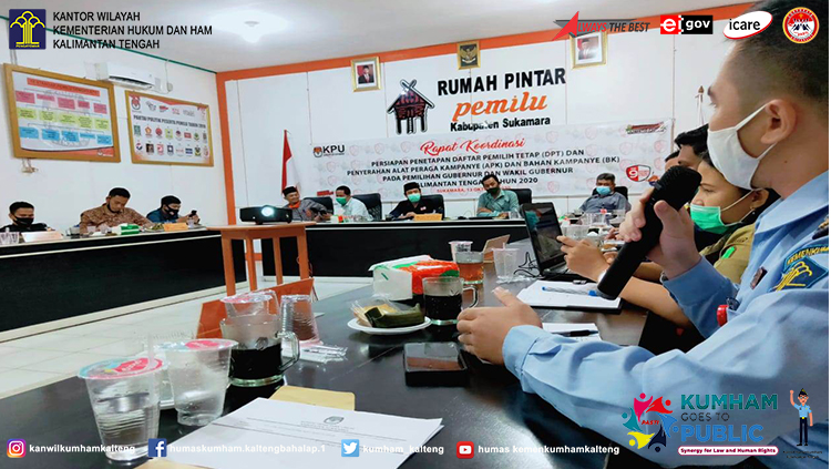Pegawai Lapas Sukamara Hadiri Rapat Koordinasi di Kantor KPU Kabupaten Sukamara