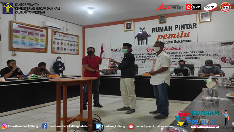 Pegawai Lapas Sukamara Hadiri Rapat Koordinasi di Kantor KPU Kabupaten Sukamara