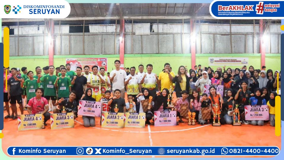 Tutup Turnamen Futsal Piala Bupati 2025, Bupati Seruyan Teguhkan Semangat Sportivitas