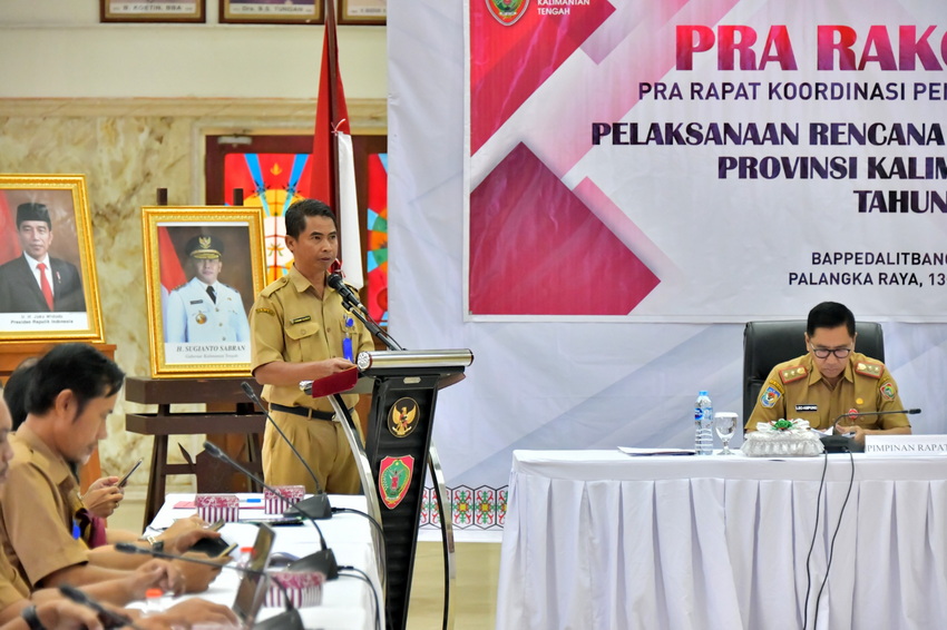Kepala Bappedalitbang Buka Pra Rakordalev Pelaksanaan Rencana Pembangunan Daerah Prov. Kalteng Tahun 2023