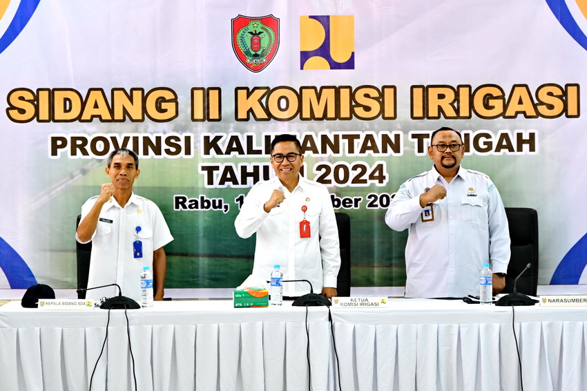 Kepala Bappedalitbang Prov. Kalteng Buka Sidang II Komisi Irigasi Prov. Kalteng Tahun 2024