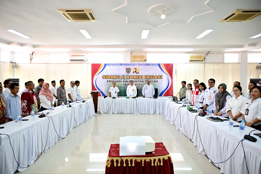 Kepala Bappedalitbang Prov. Kalteng Buka Sidang II Komisi Irigasi Prov. Kalteng Tahun 2024