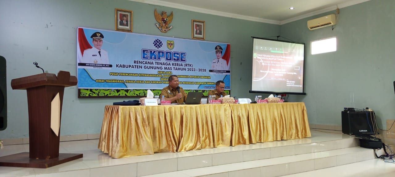 Disnakertrans Hadiri Ekspose Rencana Tenaga Kerja Daerah Kabupaten Gunung Mas