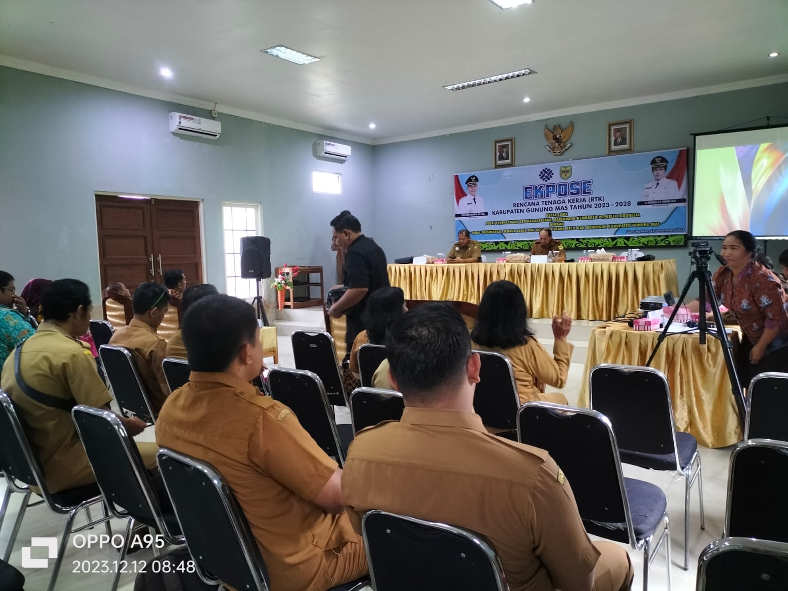 Disnakertrans Hadiri Ekspose Rencana Tenaga Kerja Daerah Kabupaten Gunung Mas