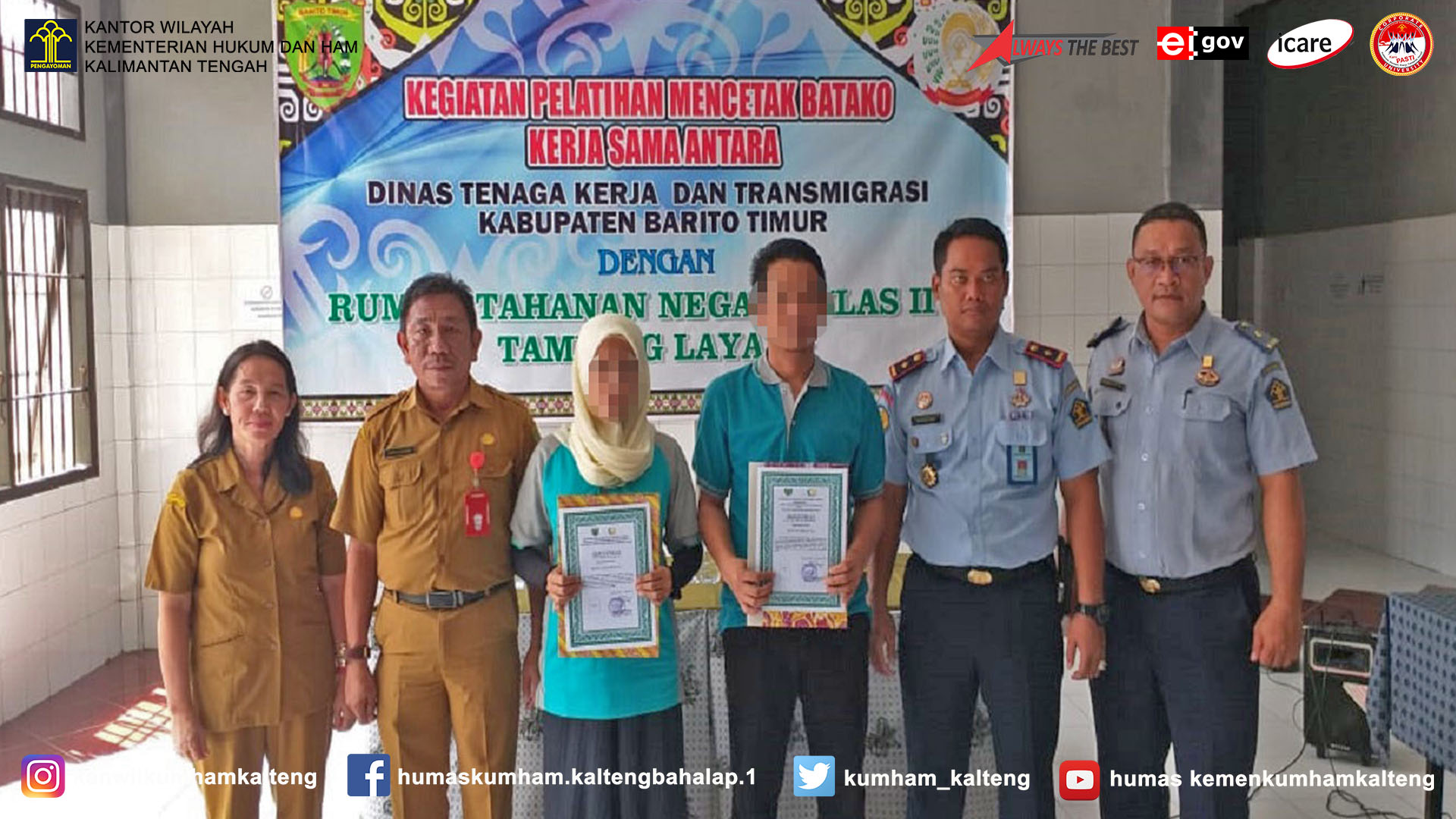 Penutupan Pelatihan Kepada Wbp Rutan Kelas IIB Tamiang Layang