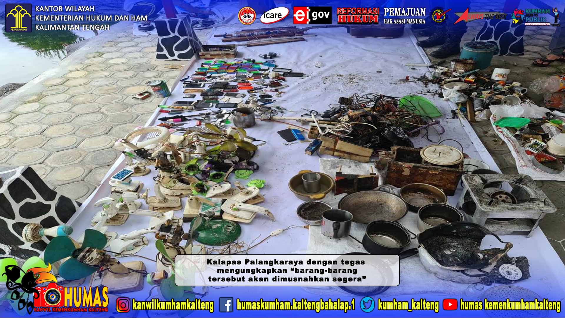 Tingkatkan Keamanan dan Ketertiban, Lapas Palangka Raya Kembali Gelar Razia Sel Isolasi Depan