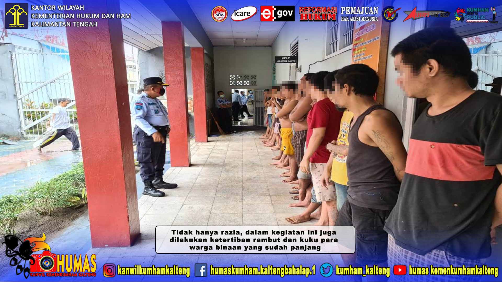 Tingkatkan Keamanan dan Ketertiban, Lapas Palangka Raya Kembali Gelar Razia Sel Isolasi Depan