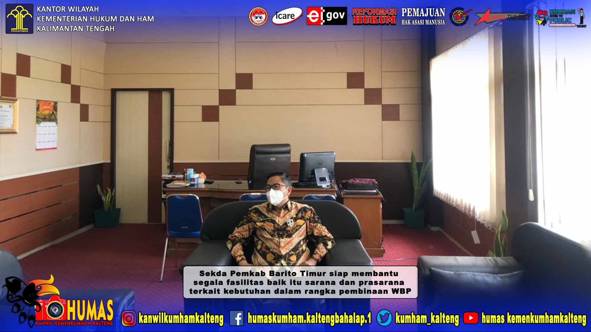 Ka Rutan Tamiang Layang Beraudensi Ke Sekda Pemkab Barito Timur