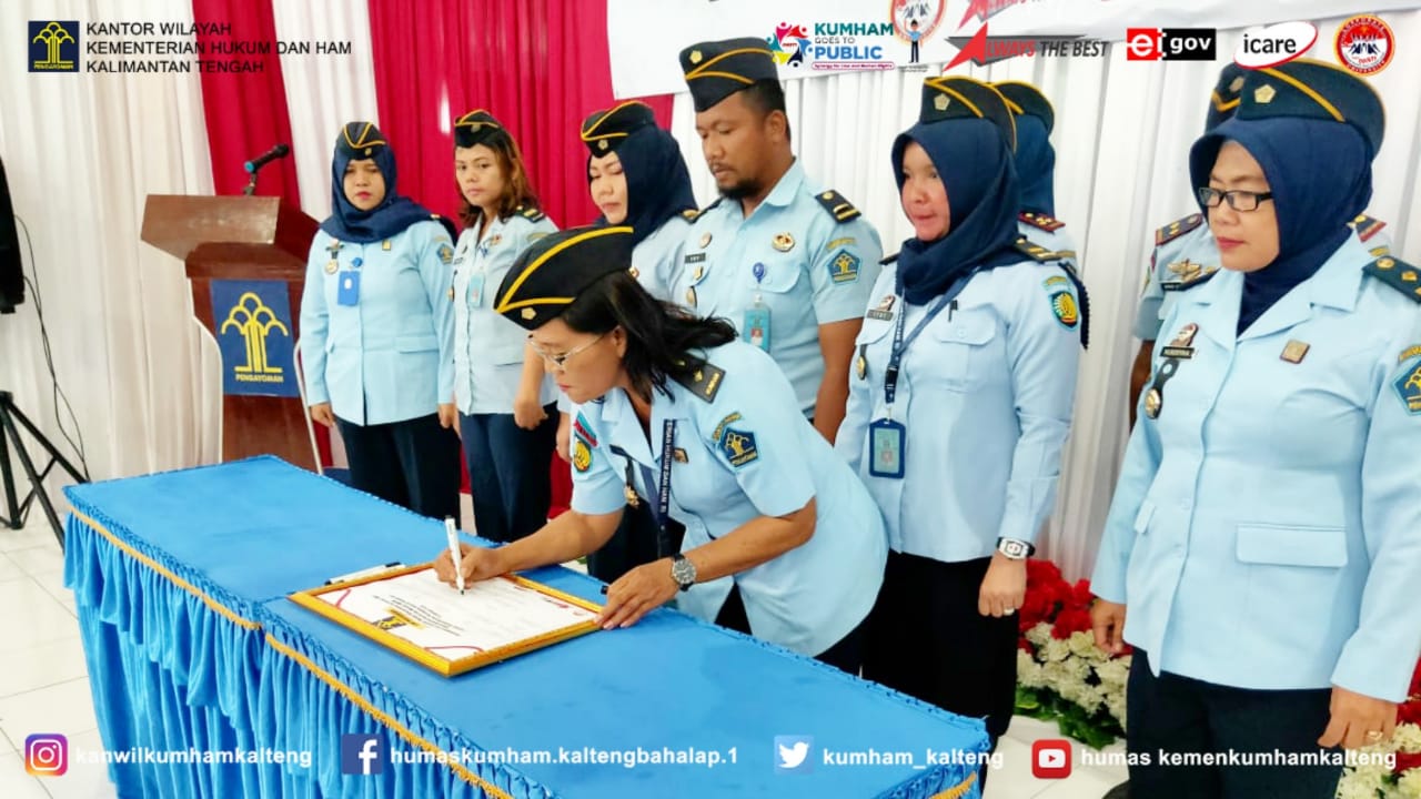Lapas Perempuan Kelas IIA Palangka Raya Laksanakan Deklarasi Janji Kinerja dan Pencanangan Zona Integritas Menuju WBK/ WBBM Tahun 2020
