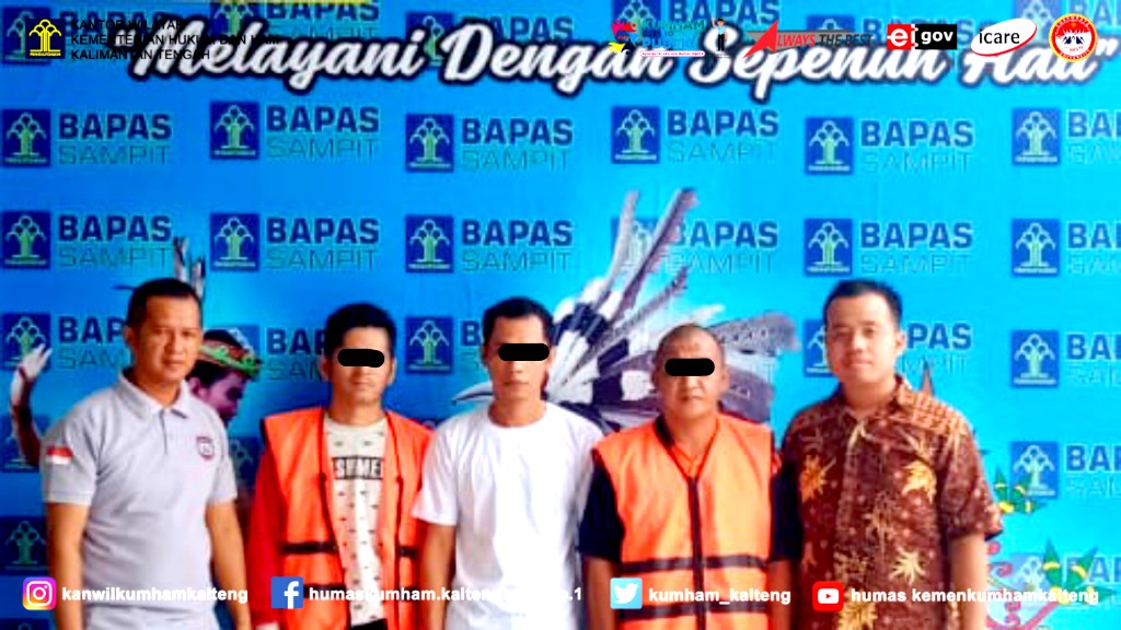 Lapas Sampit Hadapkan Tiga Orang WBP Ke Bapas Sampit Terkait PB