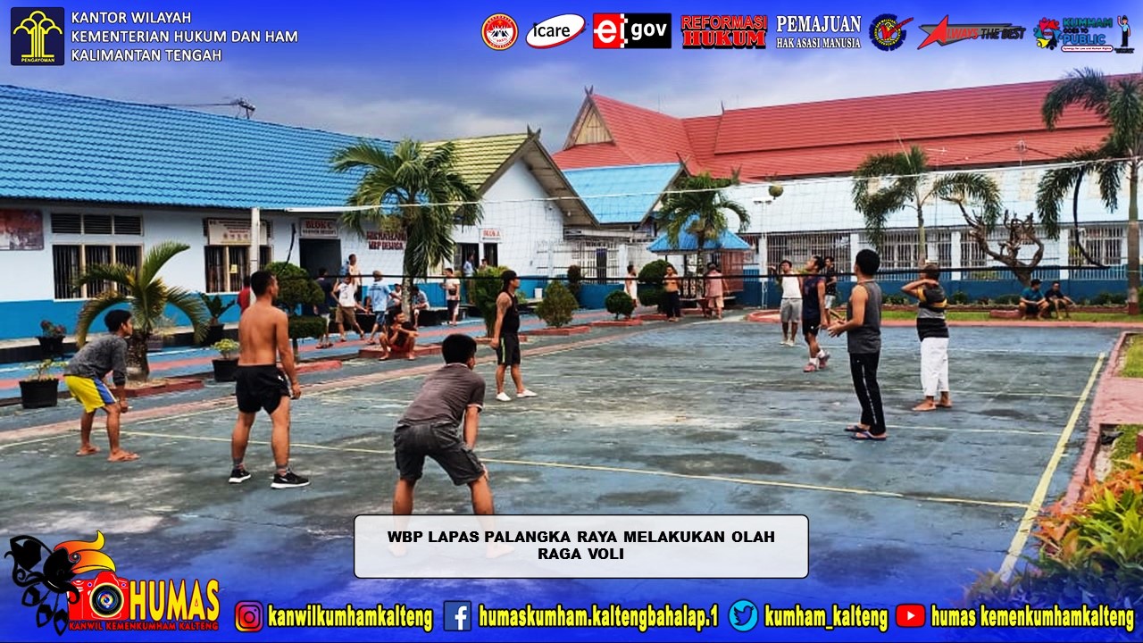 Tingkatkan Kebugaran Jasmani, WBP Lapas Palangka Raya Rutin Olahraga