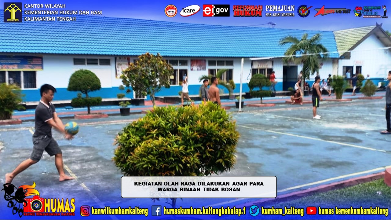 Tingkatkan Kebugaran Jasmani, WBP Lapas Palangka Raya Rutin Olahraga