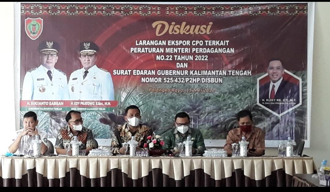 Disbun Kalteng Gelar Diskusi Terkait Larangan Ekspor CPO 