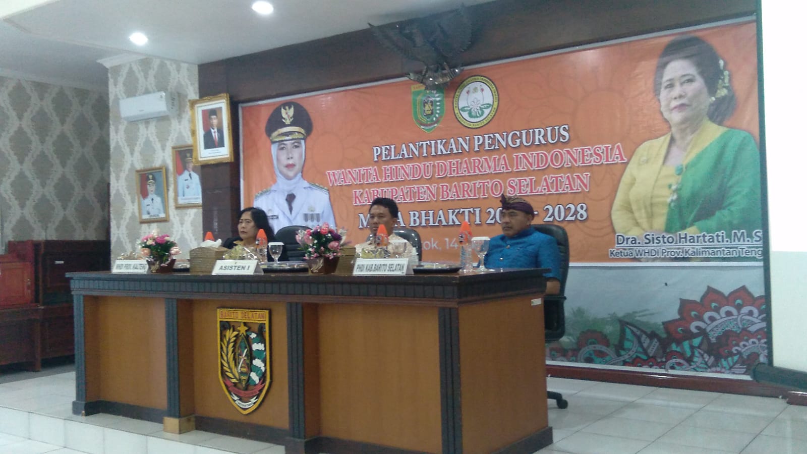 Pj Bupati Hadiri Pelantikan Pengurus WHDI Kab Barsel 