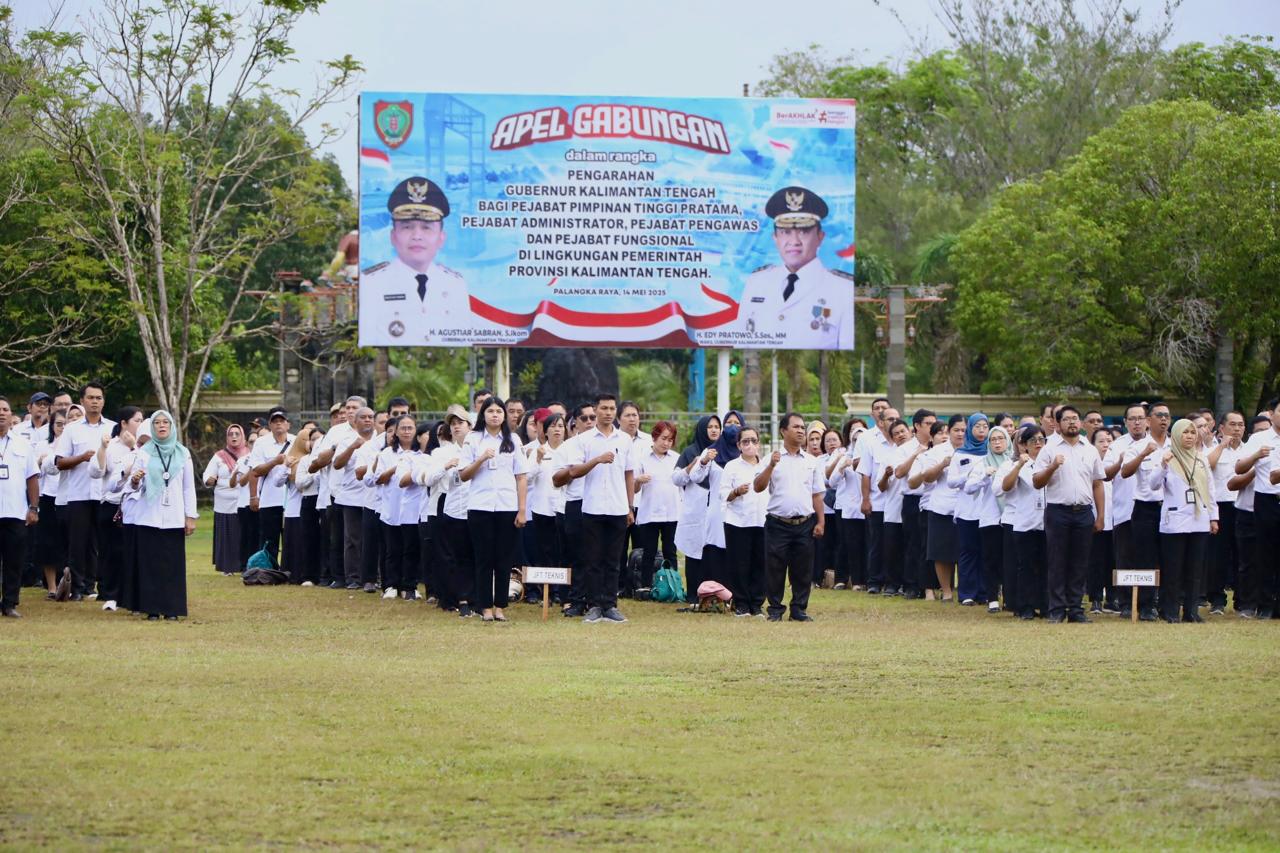 Gubernur Beri Arahan pada Apel Gabungan Lingkup Pemprov Kalteng