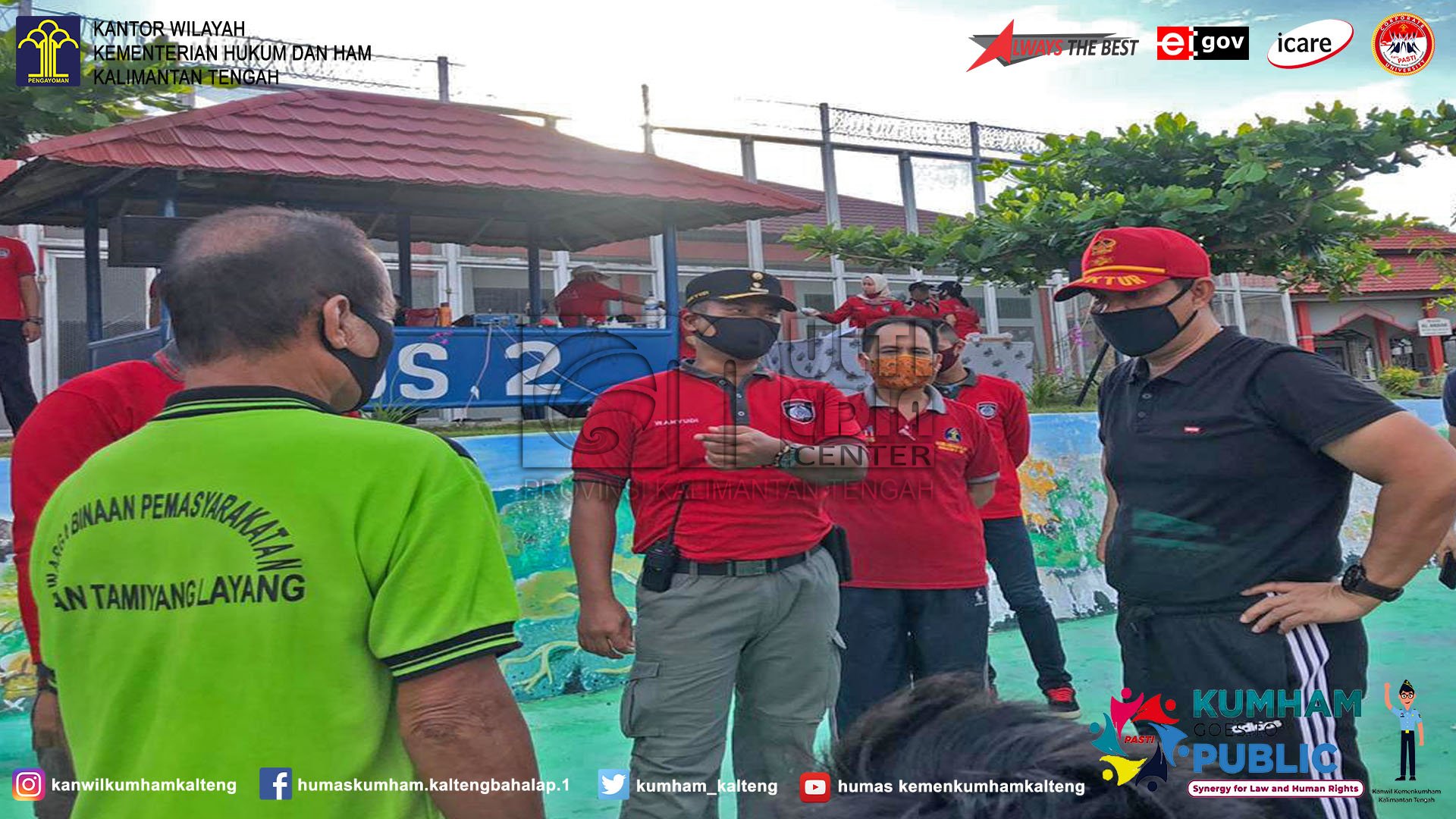 Kepala Kantor Wilayah Hukum dan HAM Senam Sore Bersama WBP di Rutan Tamiang Layang