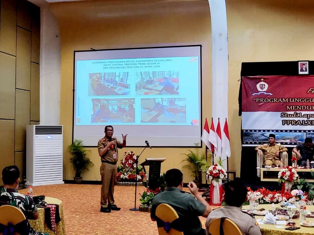 Kadislutkan Prov. Kalteng Paparkan Program Shrimp Estate pada PPRA LXIII Lemhannas RI di Kobar