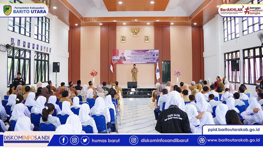 Tahun Ajaran Baru, Pj. Bupati Barito Utara Beri Motivasi Siswa SMPN 1 Muara Teweh