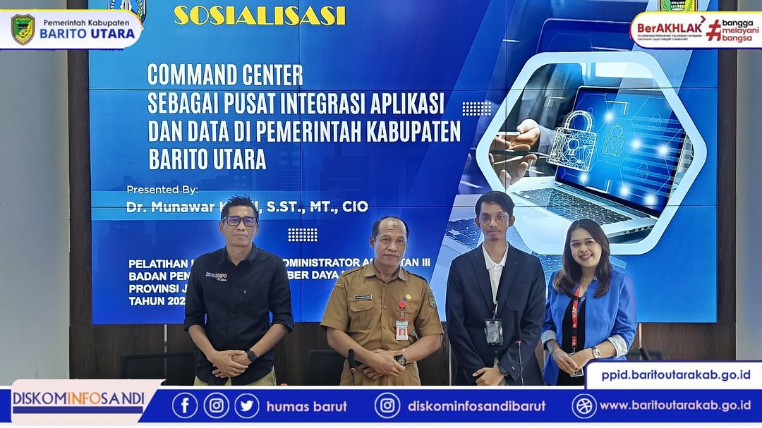 Perkuat Infrastruktur Digital, Diskominfosandi Barito Utara Terima Tim Teknis Telkom Regional Kalsel-Teng