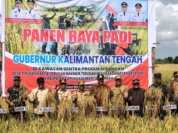 Wabup Pulang Pisau Ikuti Panen Raya di Kapuas