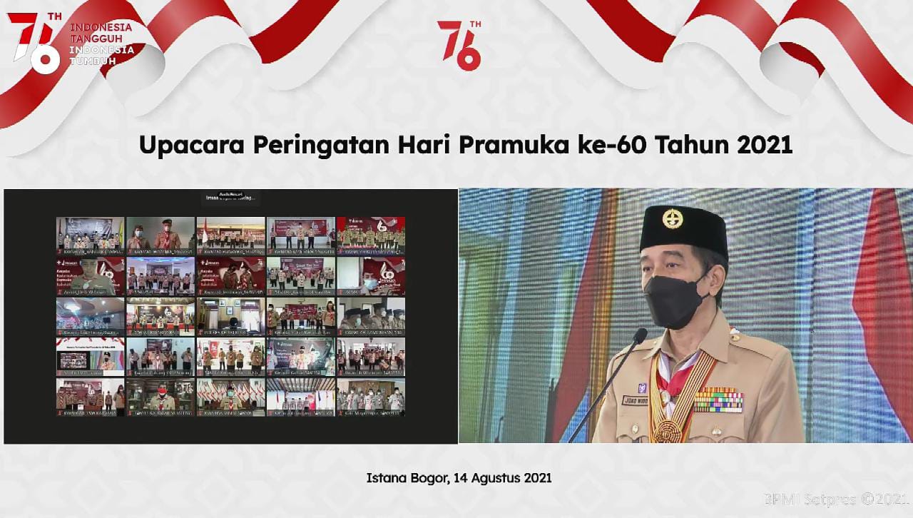 Apel Hari Pramuka  ke-60 Tingkat Nasional Tahun 2021