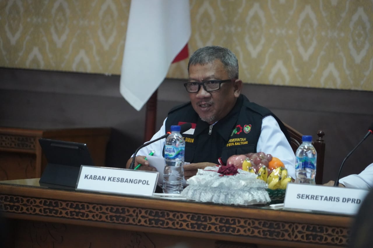 Wakili Sekda Prov. Kalteng, Kaban Kebangpol Buka Kegiatan Peningkatan Kerjasama dengan Lembaga Legislatif Tahun 2024