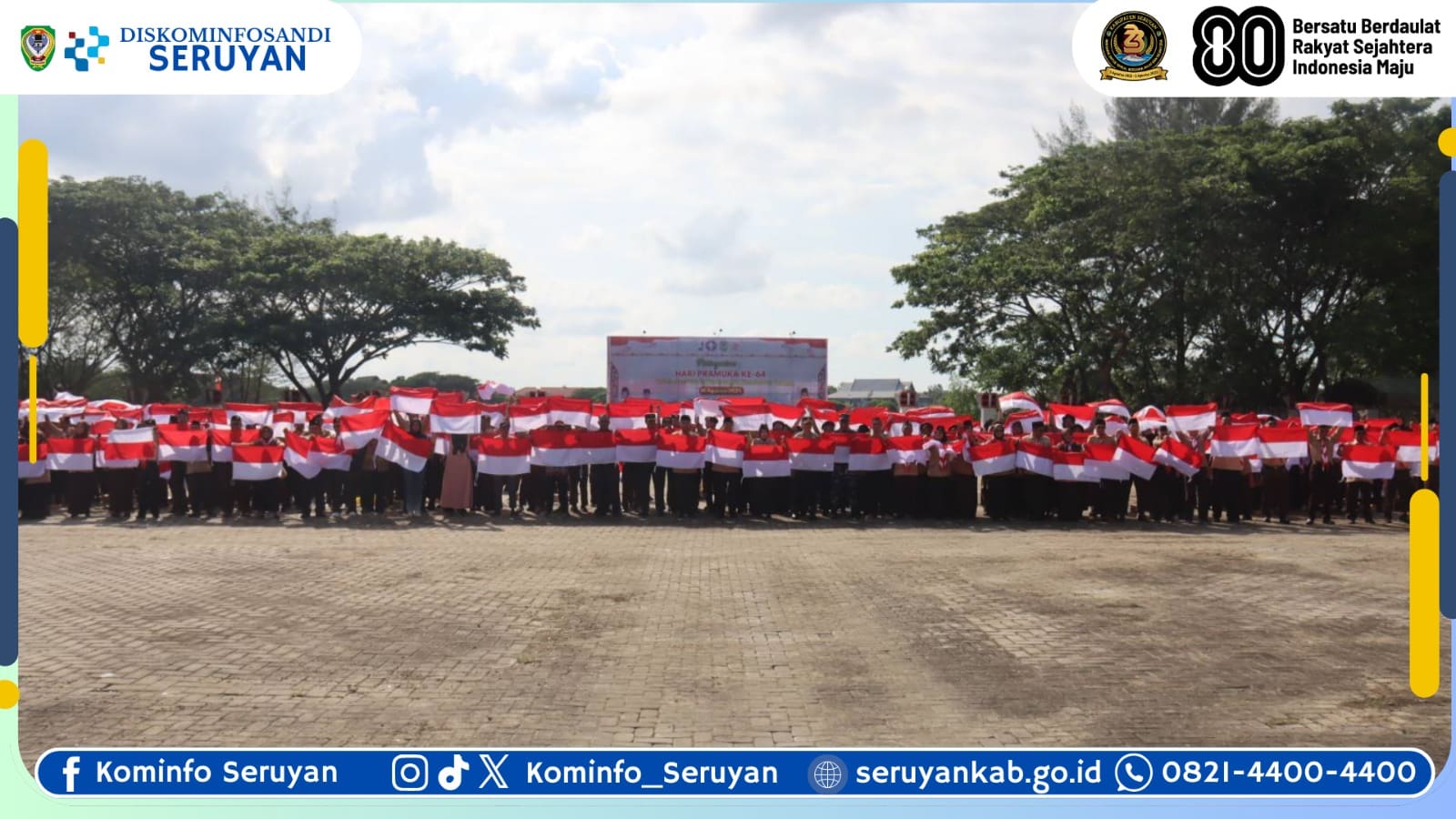 Wakil Bupati Seruyan Pimpin Upacara Peringatan Hari Pramuka ke-64, Tegaskan Peran Strategis Generasi Muda