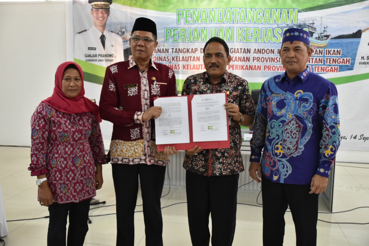 Penandatangan Perjanjian Kerja Sama Perikanan Tangkap Dalam Kegiatan Andon Penangkapan Ikan 