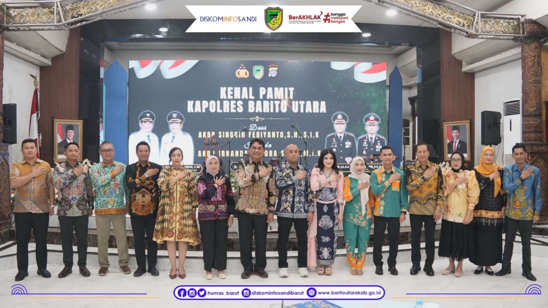 Pemkab Barito Utara Gelar Kenal Pamit Kapolres