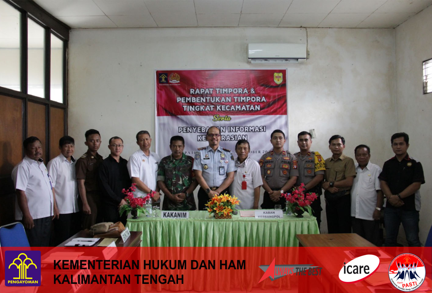 Kanim Imigrasi Palangka Raya Melaksanakan Rapat dan Pembentukan Timpora Tingkat Kecamatan di Kab. Gunung Mas