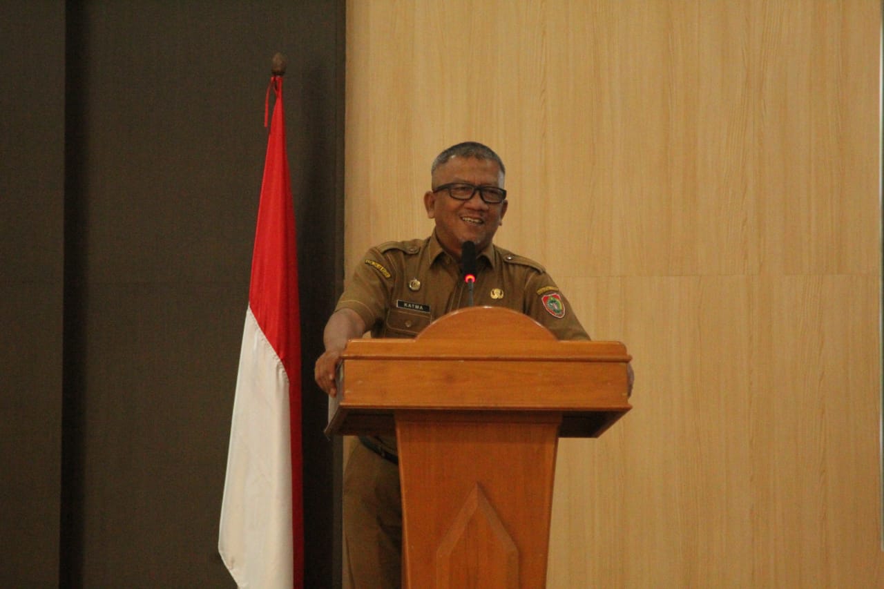 Plt Sekda Katma F Dirun Buka Sosialisasi Peraturan Kepegawaian dan Launching Penerapan SIMPEGNAS